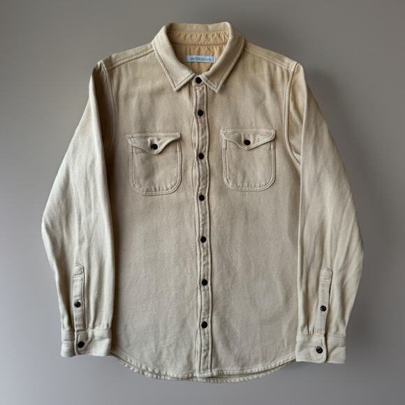 Outerknown Blanket Shirt Large Khaki Brown Heavy Cotton Workwear New York - Picture 1 of 9